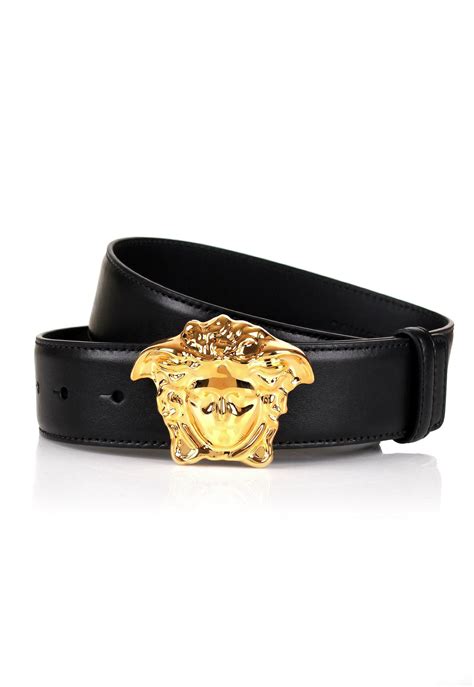 versace black and gold medusa belt|Versace Medusa belt men.